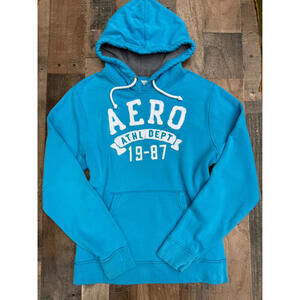 Aeropostale Authentic Brand Aqua Hoodie Sweatshirt Women's XL